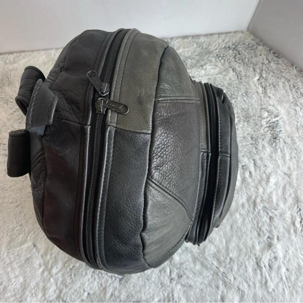 Handmade Soft Leather Men’s Backpack - Black